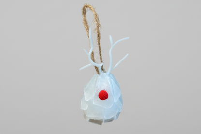 Seaglass 3D Christmas Reindeer Ornament  
