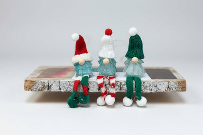 Seaglass 3D Christmas Gnome Ornament 