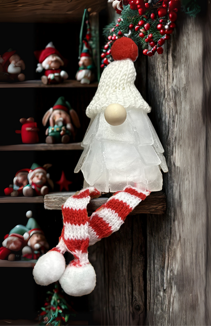 Mini Seaglass Christmas Gnome- No Lights 