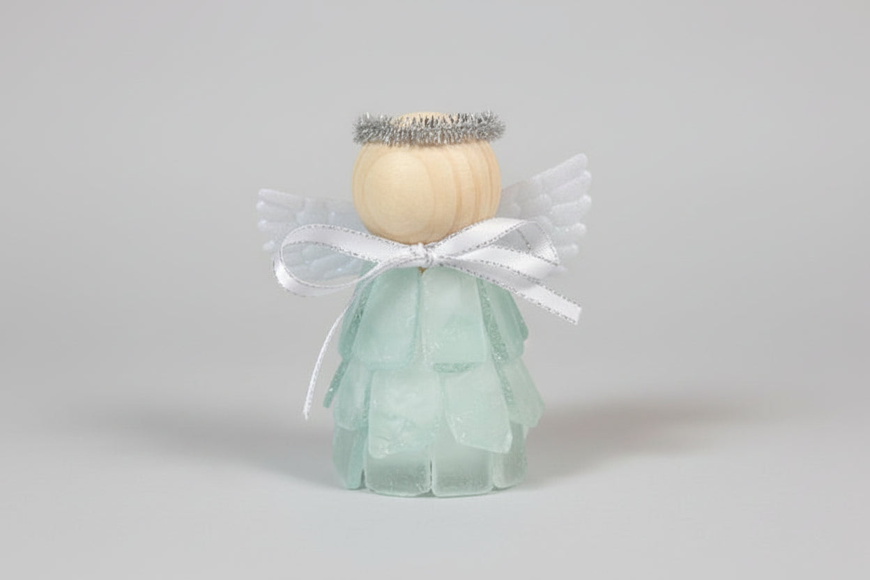 Mini Seaglass Christmas Angels - No Lights